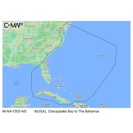 Perfectpitch Reveal Coastal Chesapeake Bay to the Bahamas Map PE4235830